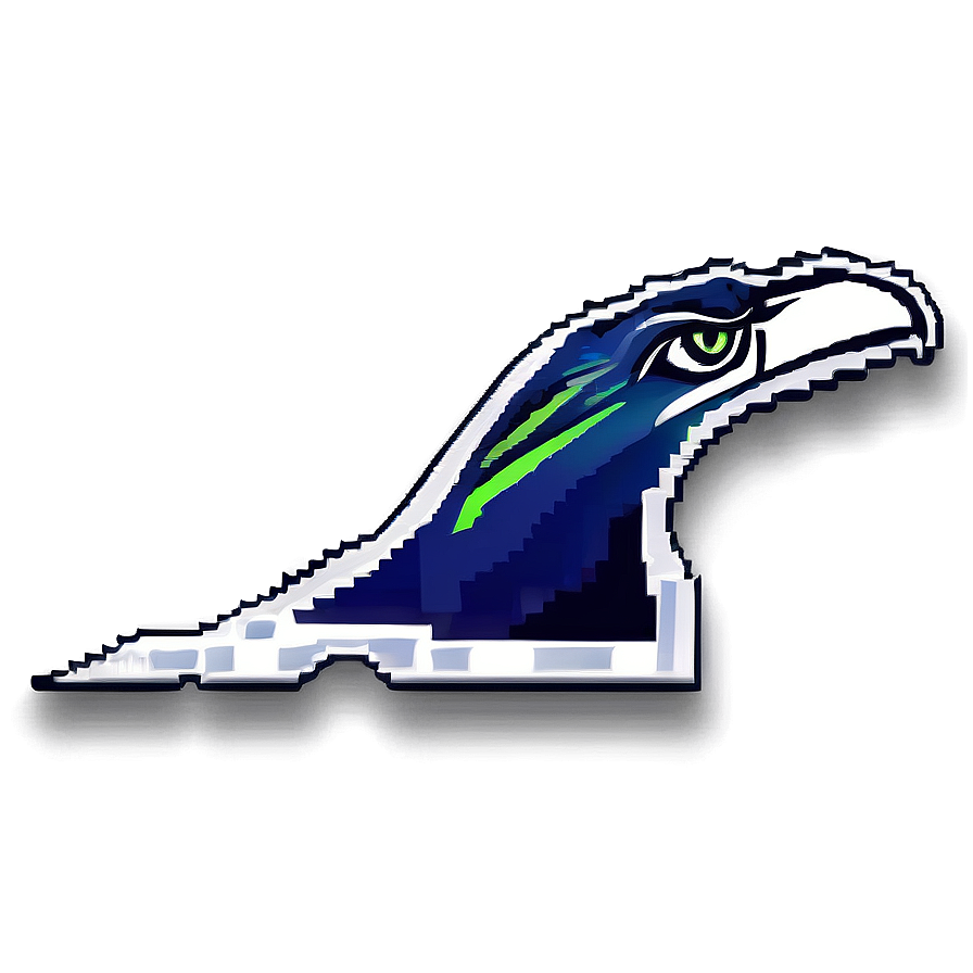 Seahawks Logo In Pixel Art Png 55 PNG Image