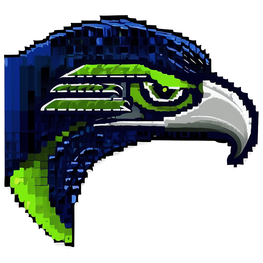 Seahawks Logo In Pixel Art Png Tar62 PNG Image