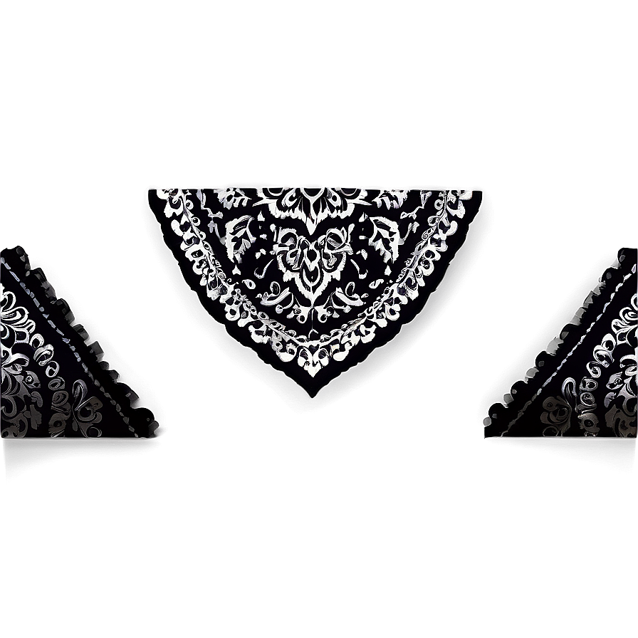 Seamless Black Bandana Pattern Png 06122024 PNG Image