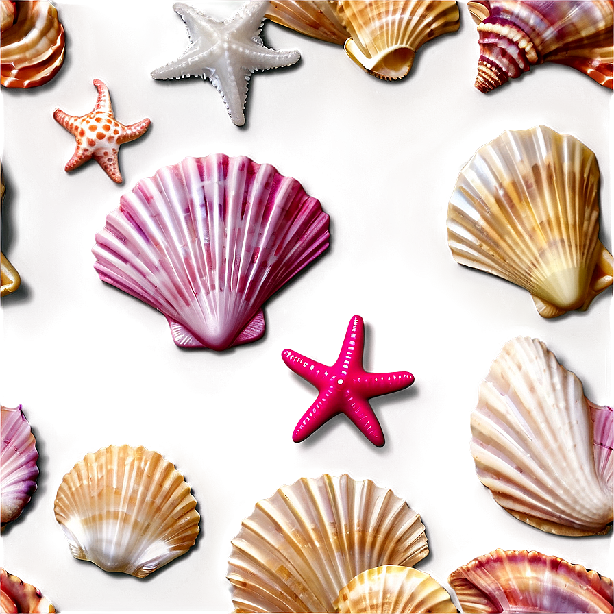 Seashells By The Shore Png Mer PNG Image