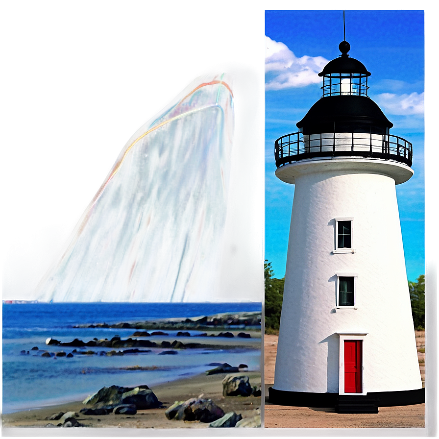 Seaside Lighthouse Art Png 05242024 PNG Image