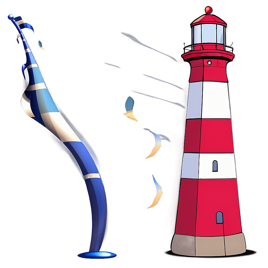 Seaside Lighthouse Art Png Sbx PNG Image