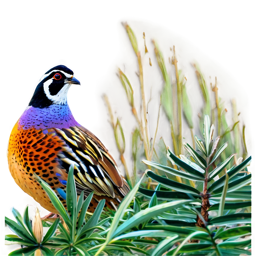 Seasonal Quail Scene Png Pxj PNG Image