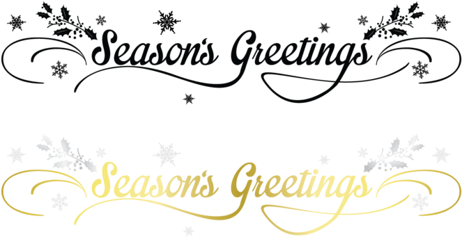 Seasons Greetings Calligraphy PNG Image