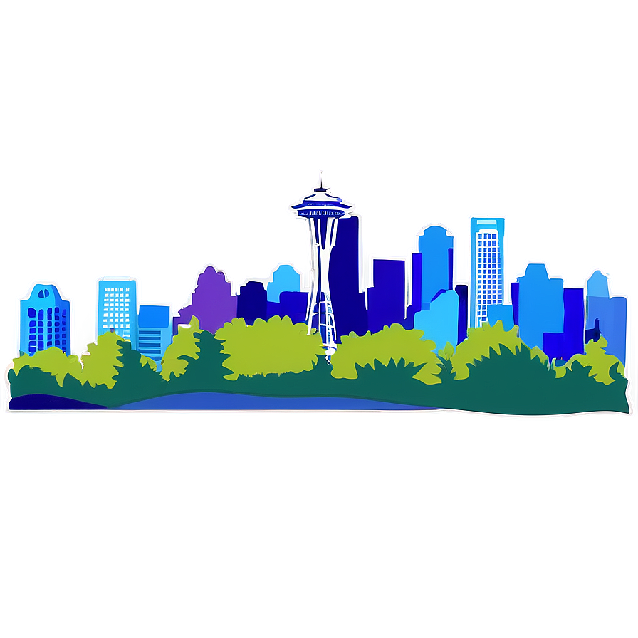 Seattle Cityscape Outline Png 06252024 PNG Image