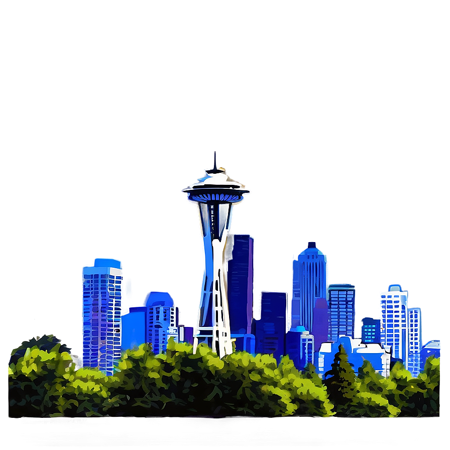 Seattle Cityscape Outline Png Dbe PNG Image