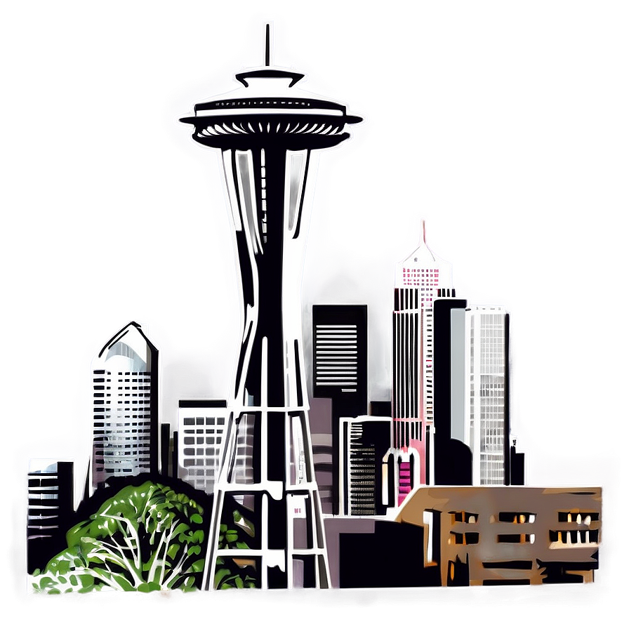 Seattle Skyline D PNG Image