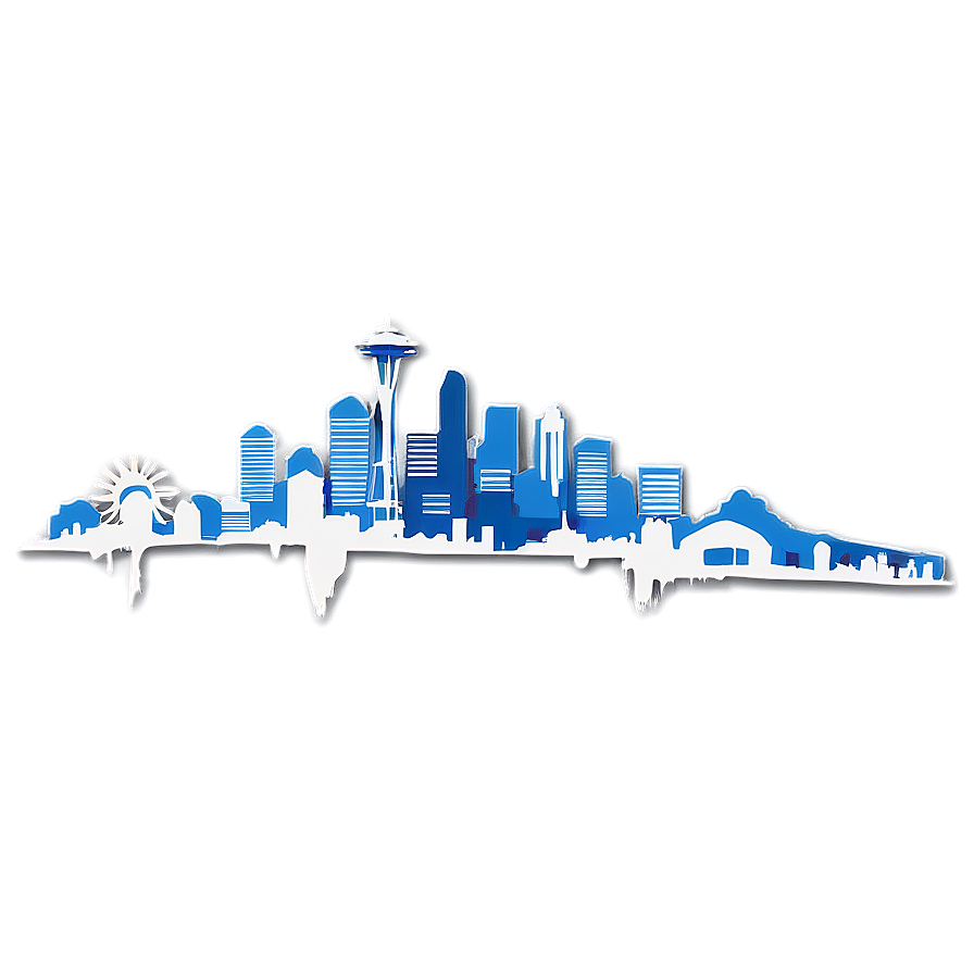 Seattle Skyline With Blue Sky Png Aor PNG Image