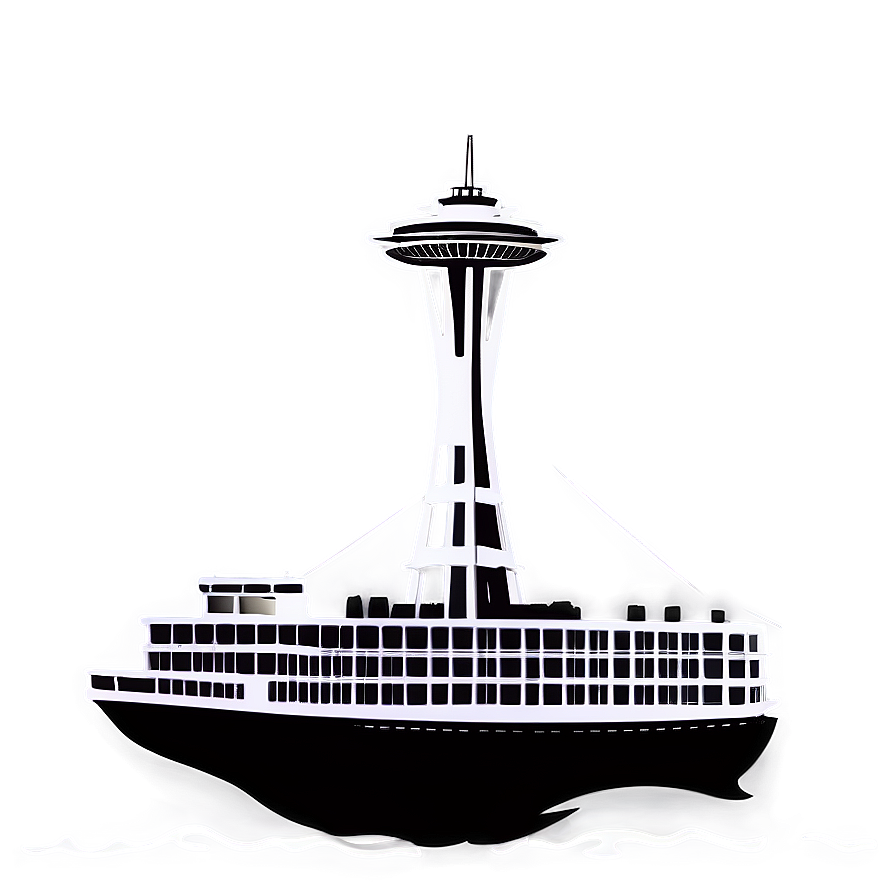 Seattle Skyline With Ferry Boat Png 10 PNG Image