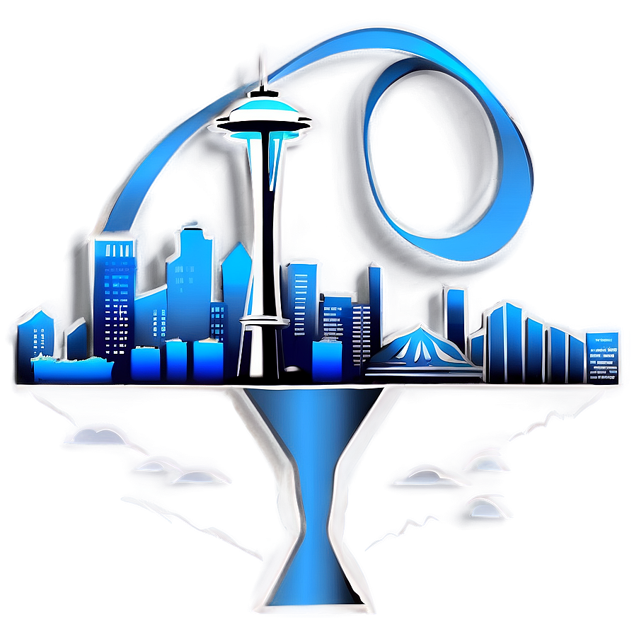 Seattle Skyline With Mountains Background Png 06252024 PNG Image