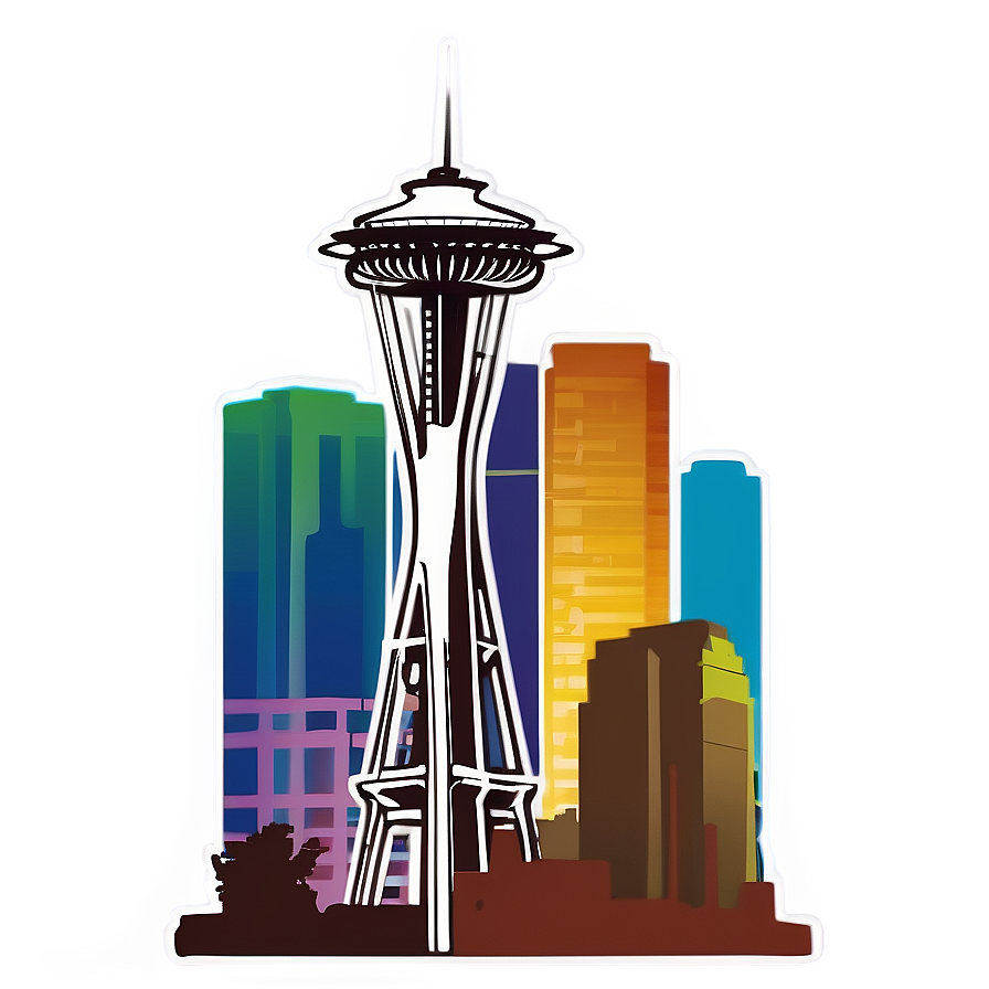 Seattle Skyline With Space Needle Png 06252024 PNG Image