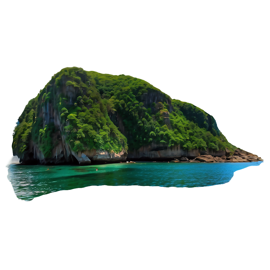 Secluded Beach Cove Landscape Png 06232024 PNG Image