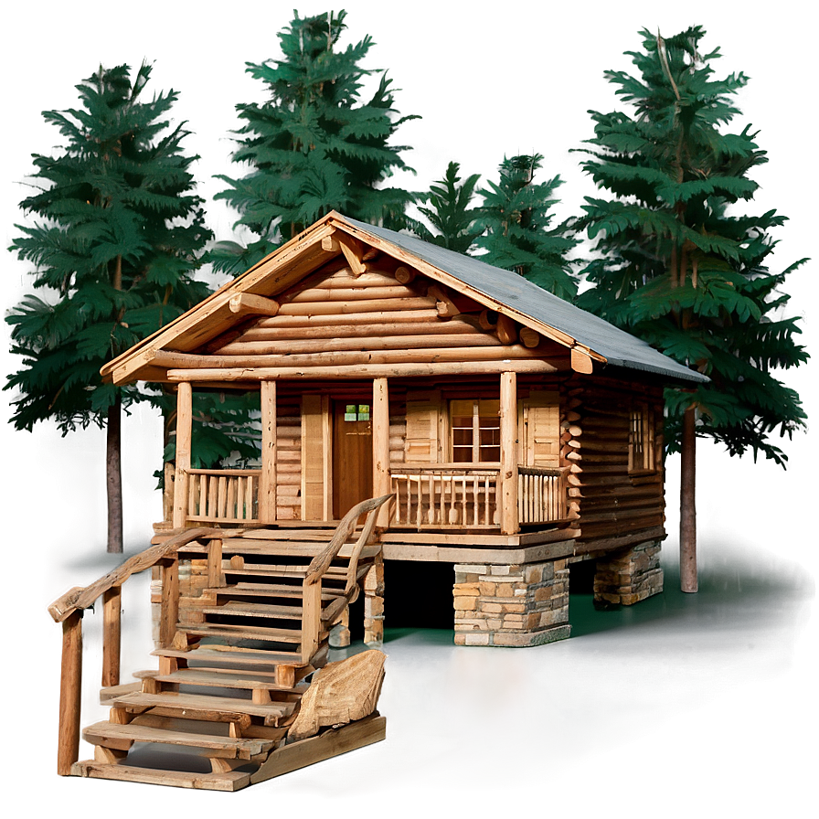 Secluded Woods Cabin Png 06242024 PNG Image