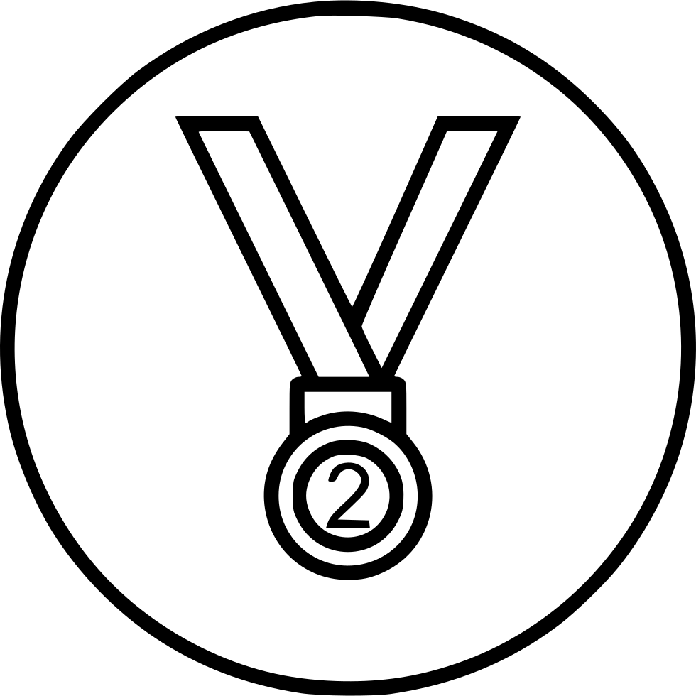 Second Place Medal Icon PNG Image