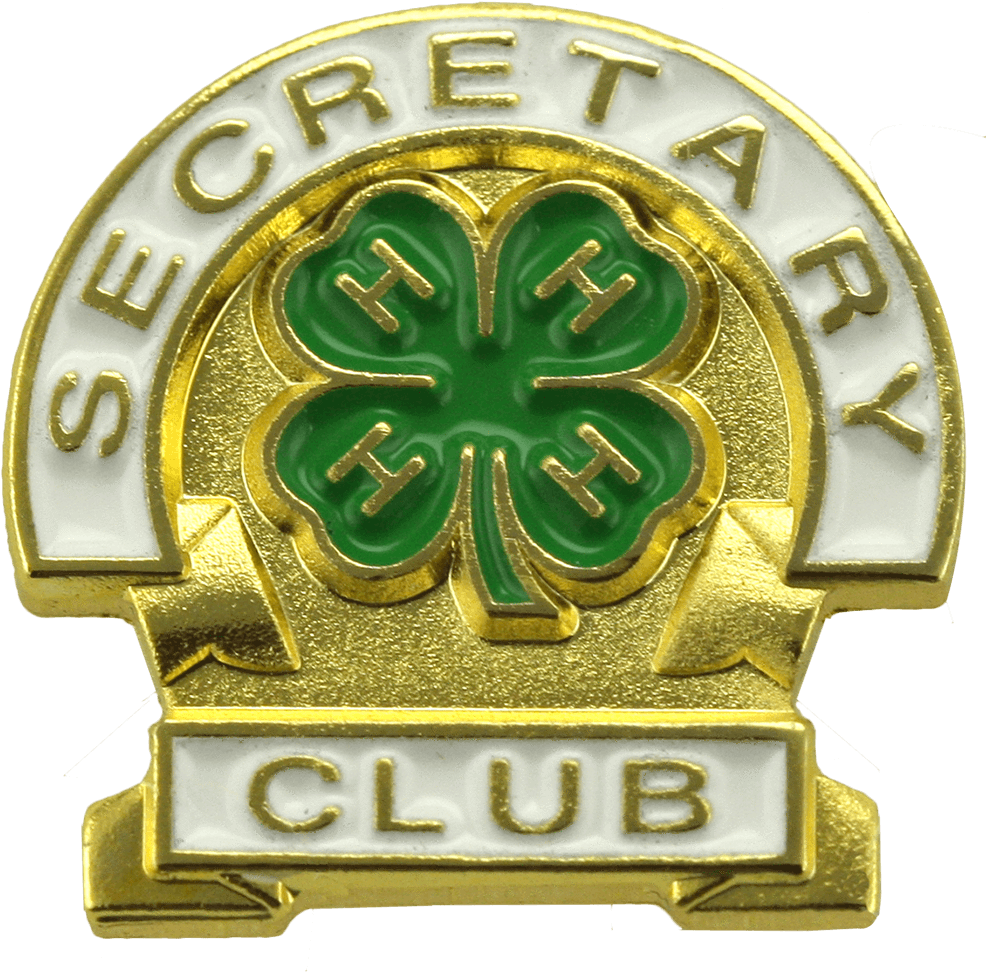 Secretary Club Pin Badge PNG Image