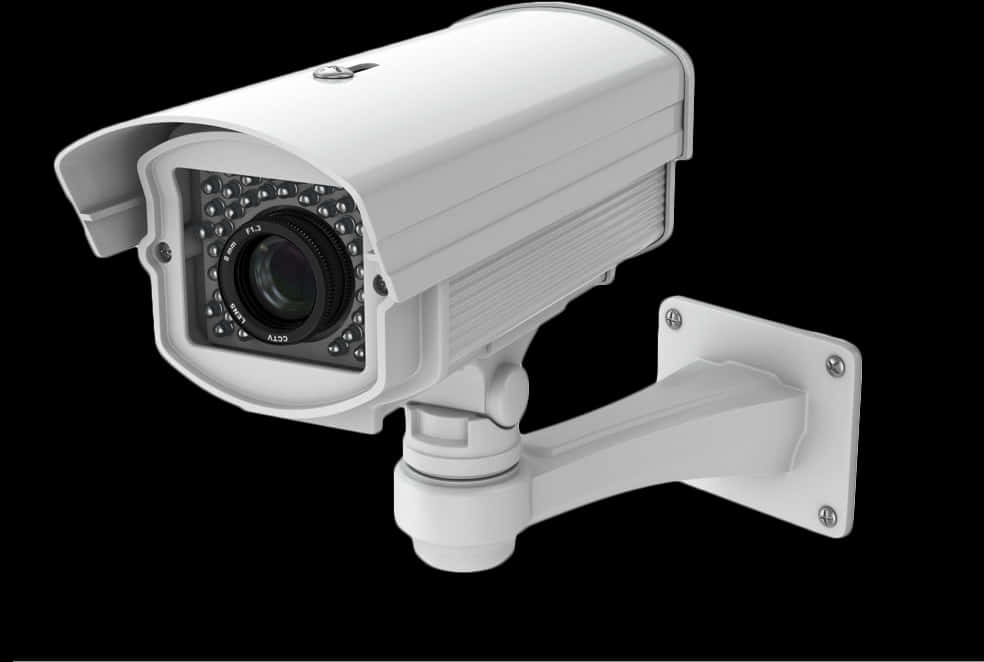 Security Camera Isolatedon White PNG Image