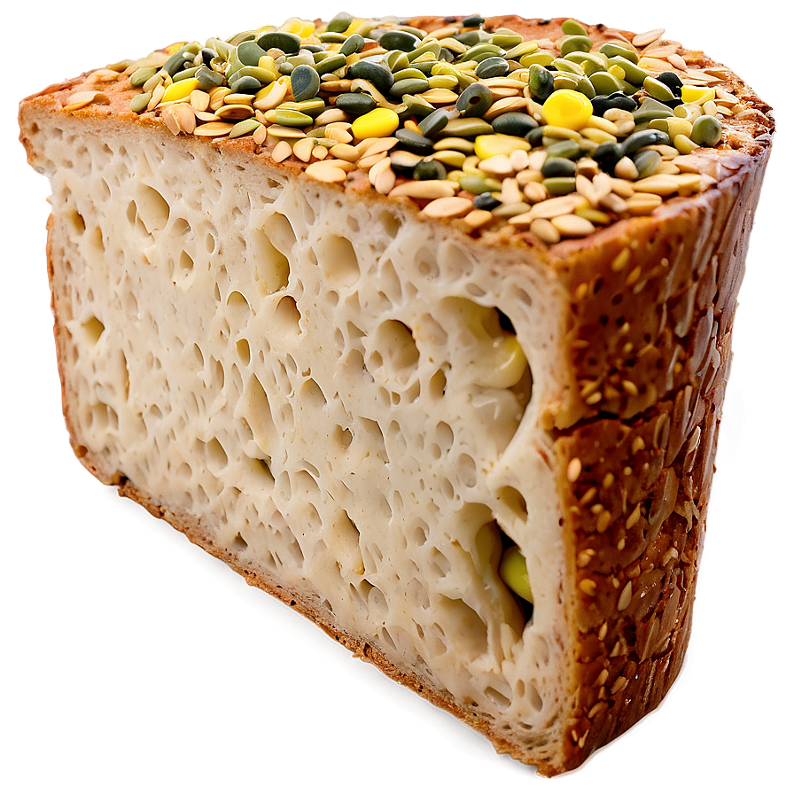 Seed Topped Bread Slice Png Gjf PNG Image