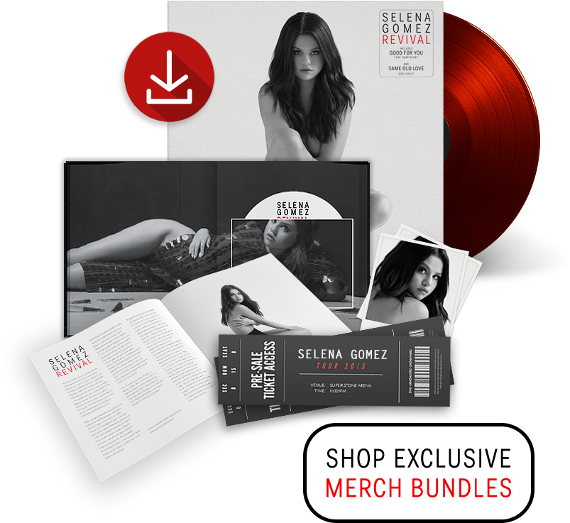 Selena Gomez Revival Merchandise Bundles PNG Image