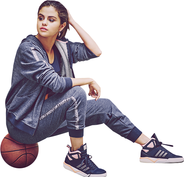 Selena Gomez Sporty Photoshoot PNG Image