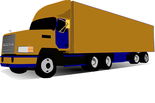 Semi Truck Illustration PNG Image