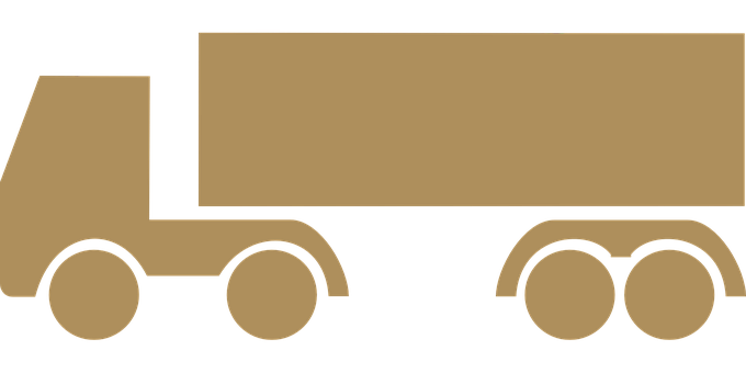 Semi Truck Silhouette Graphic PNG Image