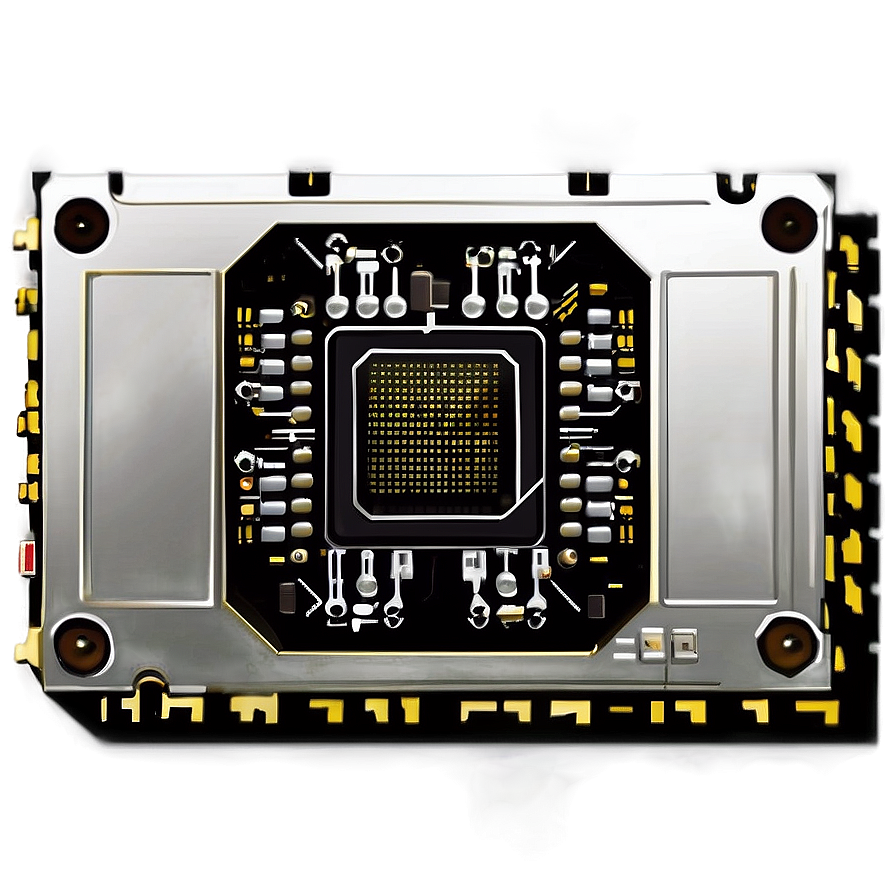 Semiconductor Microchip Vector Png Xva15 PNG Image