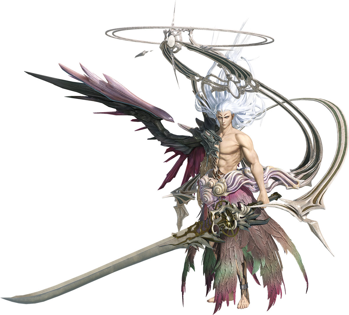 Sephiroth Final Fantasy Villain Artwork PNG Image