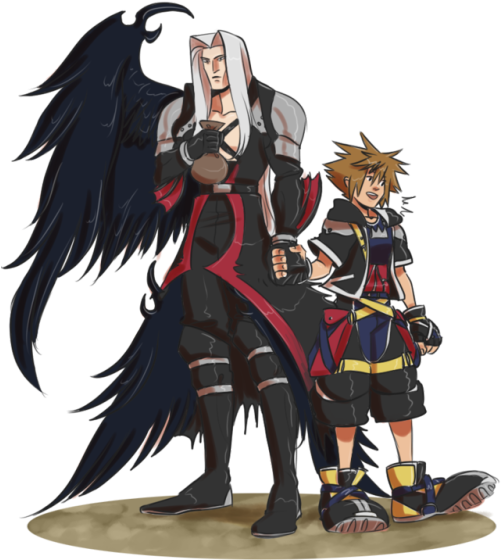 Sephirothand Sora Illustration PNG Image