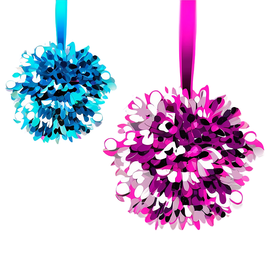 Sequin Pom Poms Png 87 PNG Image