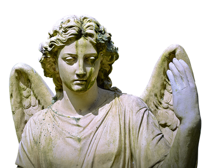 Serene Angel Statue PNG Image