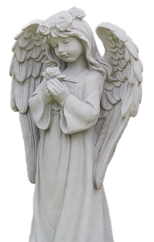 Serene Angel Statue PNG Image