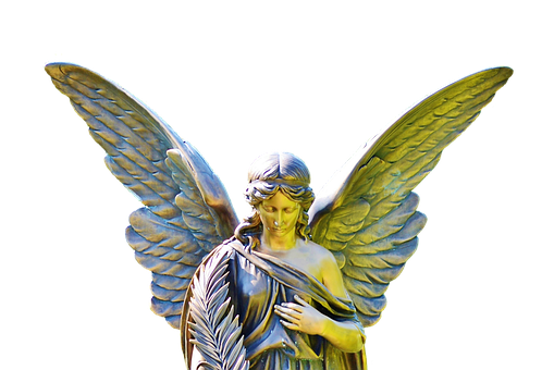 Serene Angel Statue PNG Image