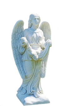 Serene Angel Statue PNG Image