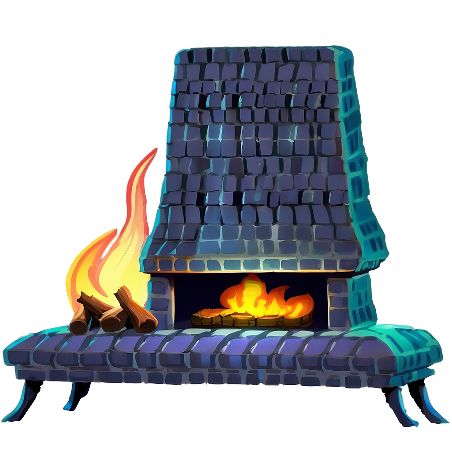 Serene Anime Fireplace Png Gqd PNG Image