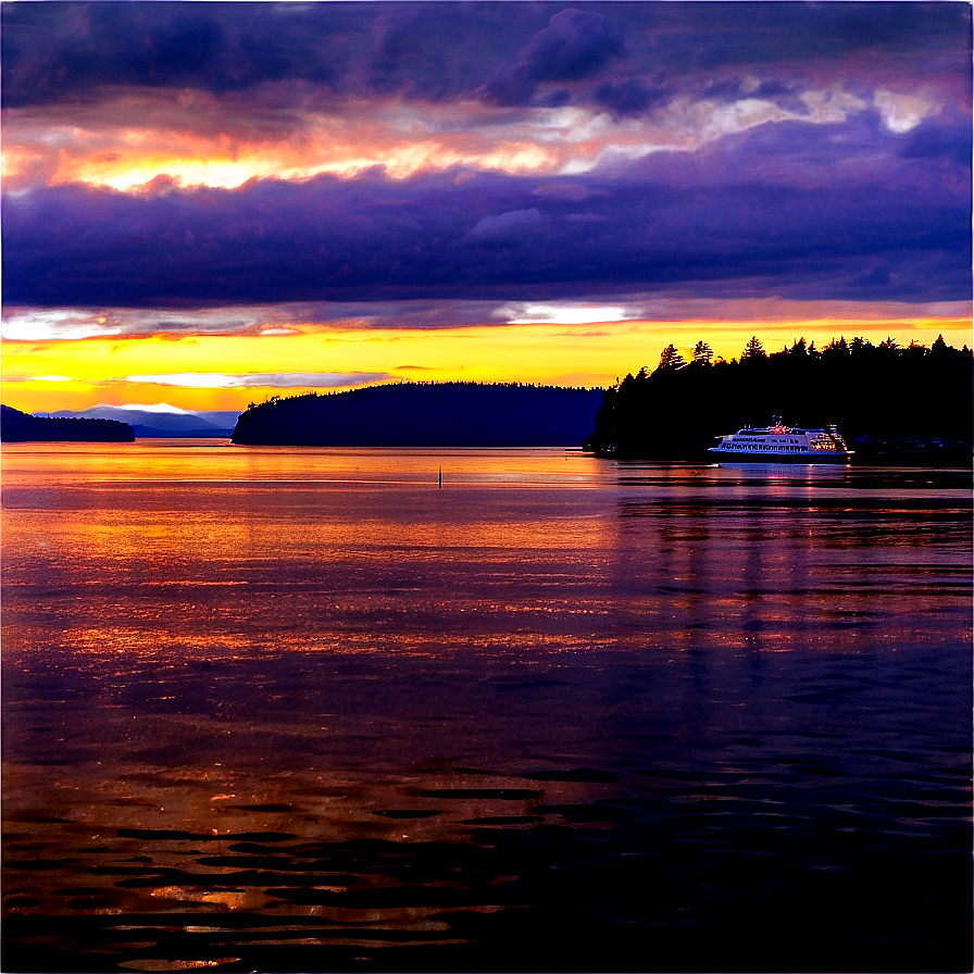 Serene Bainbridge Island Ferry Png 06292024 PNG Image