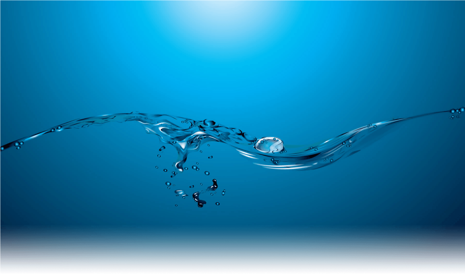 Serene Blue Water Waveand Bubbles PNG Image