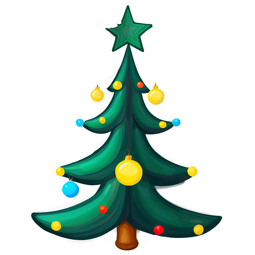 Serene Cute Christmas Tree Graphic Png Rfd PNG Image