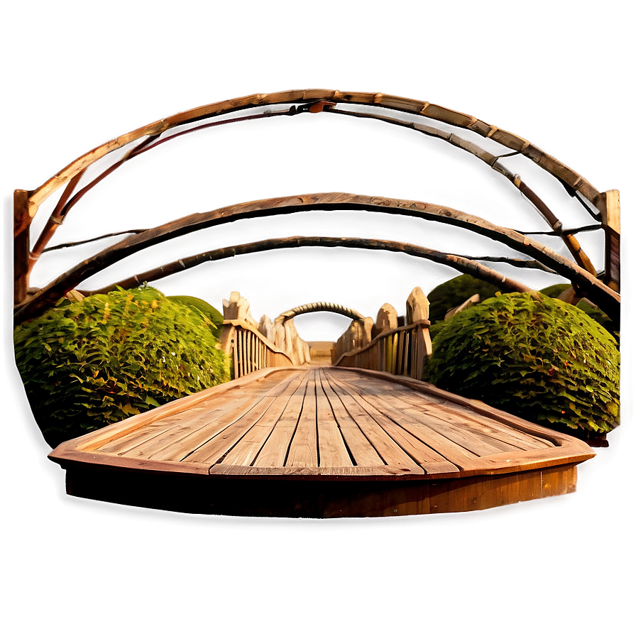 Serene Garden Bridge Png Plw94 PNG Image