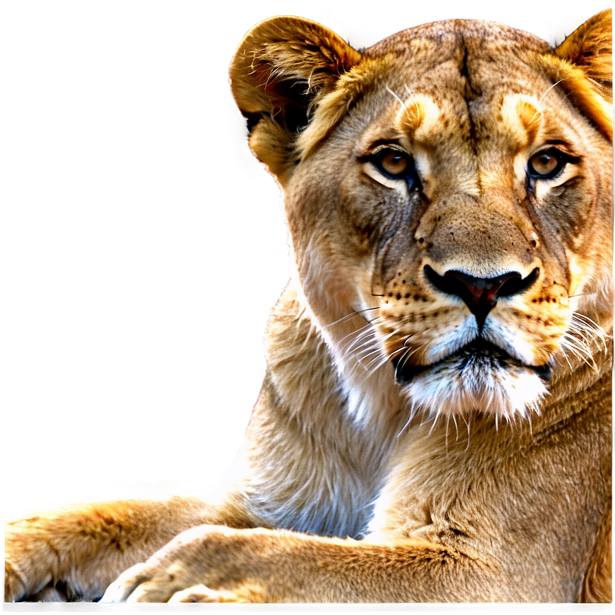 Serene Lioness Resting Png 06252024 PNG Image