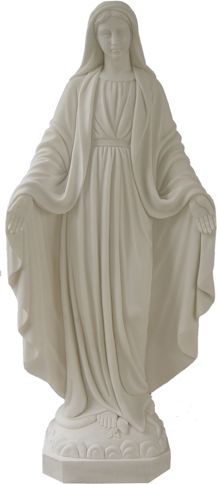 Serene Maria Statue PNG Image