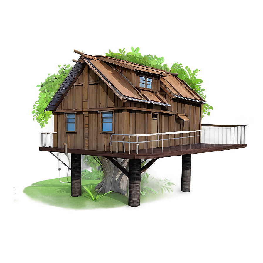 Serene Tree House Png Cfc PNG Image