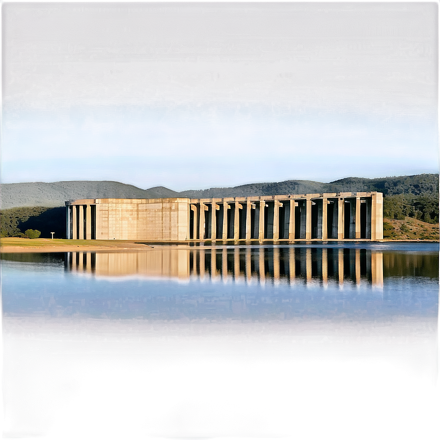 Serene Water Reservoir Dam Png 86 PNG Image