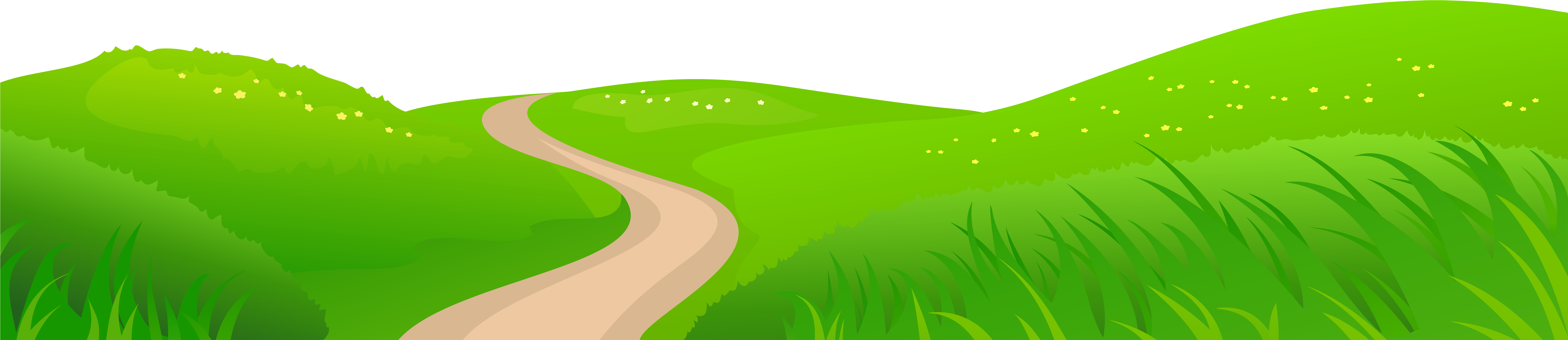 Serpentine Path Through Green Meadow PNG Image