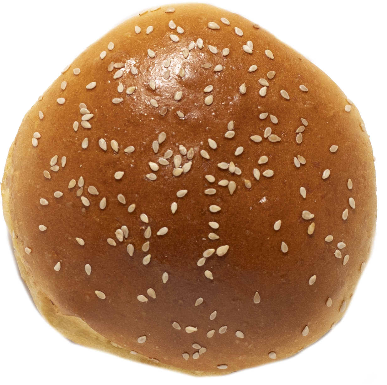 Sesame Seed Burger Bun Top View PNG Image