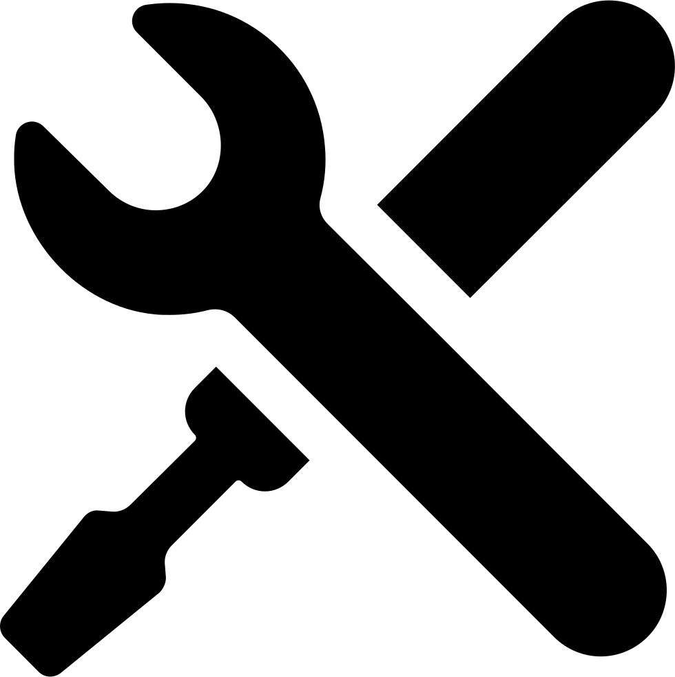 Settings Wrench Screwdriver Icon PNG Image