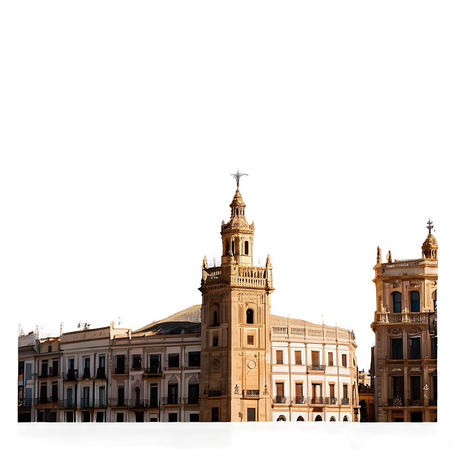 Sevilla Golden Hour Cityscape Png Dgf PNG Image