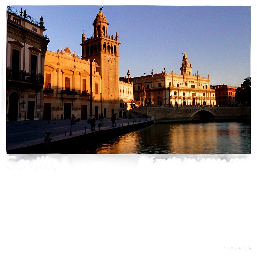 Sevilla Golden Hour Cityscape Png Wgs PNG Image