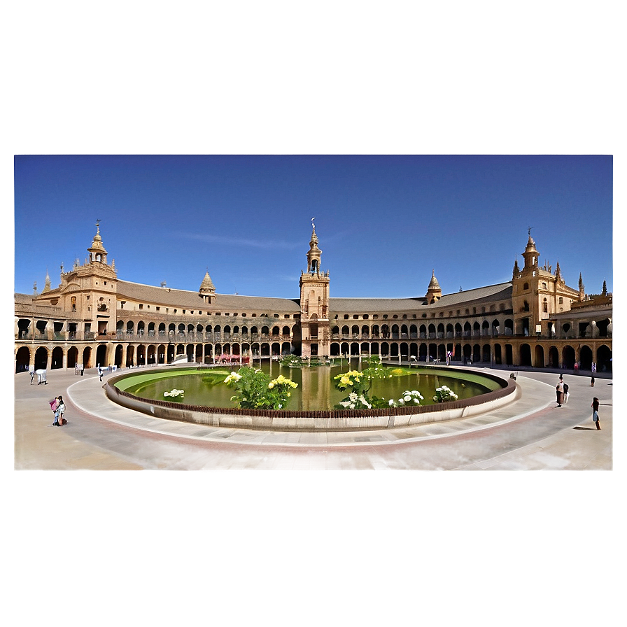 Sevilla Plaza De España Panorama Png Bcg PNG Image