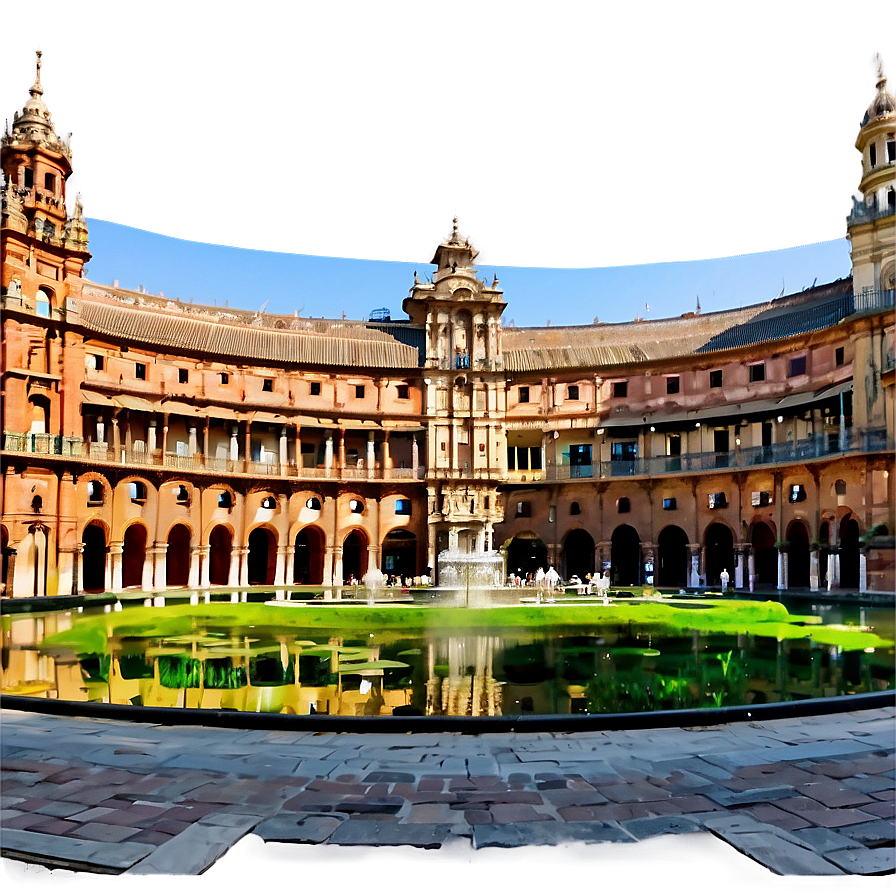 Sevilla Plaza De España Panorama Png Rno48 PNG Image