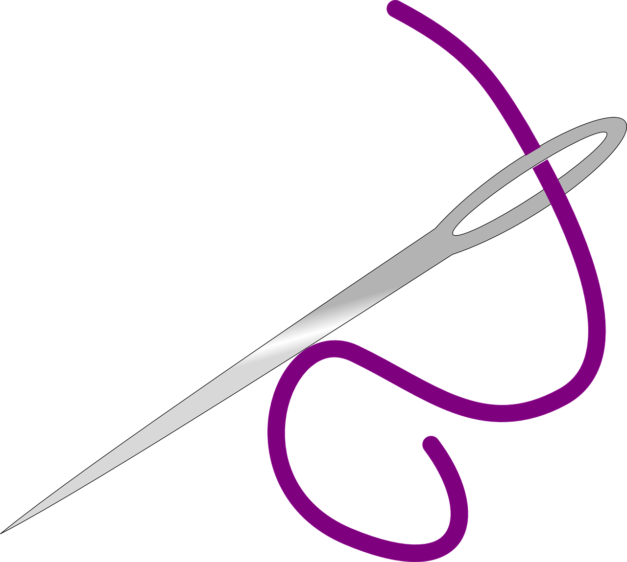 Sewing Needlewith Thread PNG Image